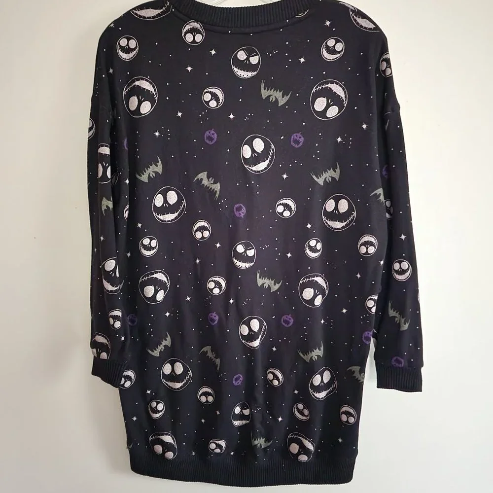 Disney Nightmare before Christmas Jack Skellington, stars, bats, pumpkins pjs XS - Picture 2 of 7